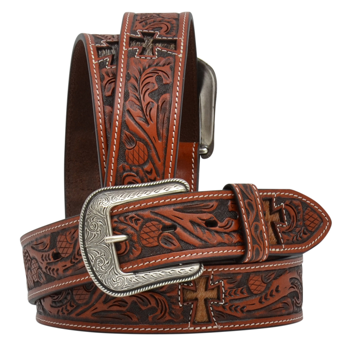 3D 1 1/2" Tan Men's Western Fashion Belt 7641 3D Belt