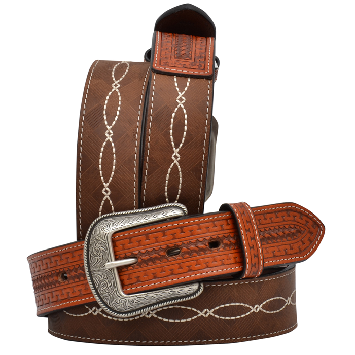 3D 1 1/2" Brown Men's Western Fashion Belt 8423 3D Belt