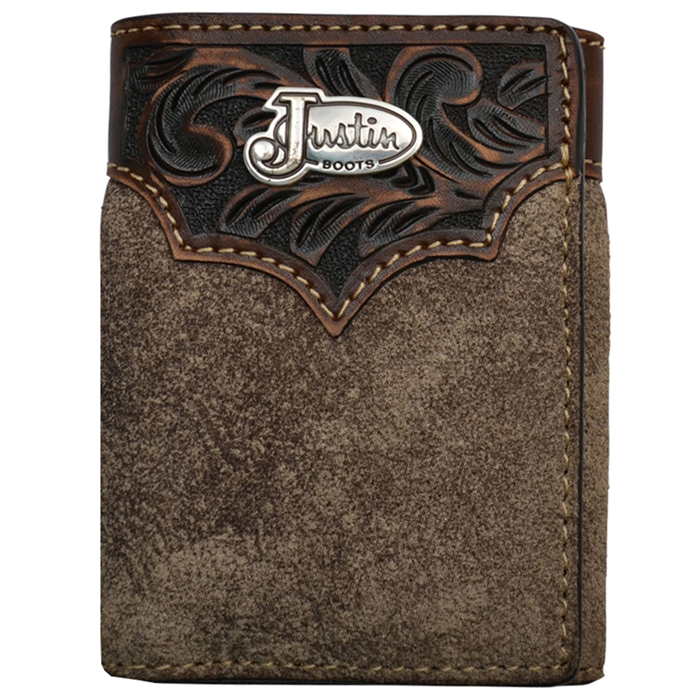 Justin Brown Western Trifold Wallet WJB254 3D Belt